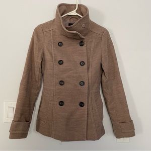 H&M Tan/Sand Colored Trench/ Pea Coat in US 2/ EUR 32